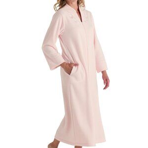 Miss Elaine Pink Embroidered Robe
